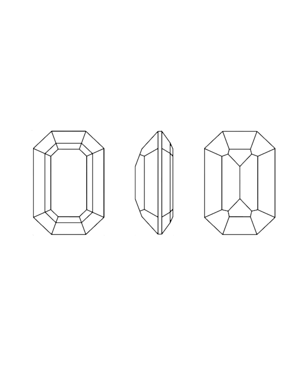 14x10mm Crystal Dorado 4610 Octagon Faceted Fancy Stone Crystals - 144pc - American Deadstock