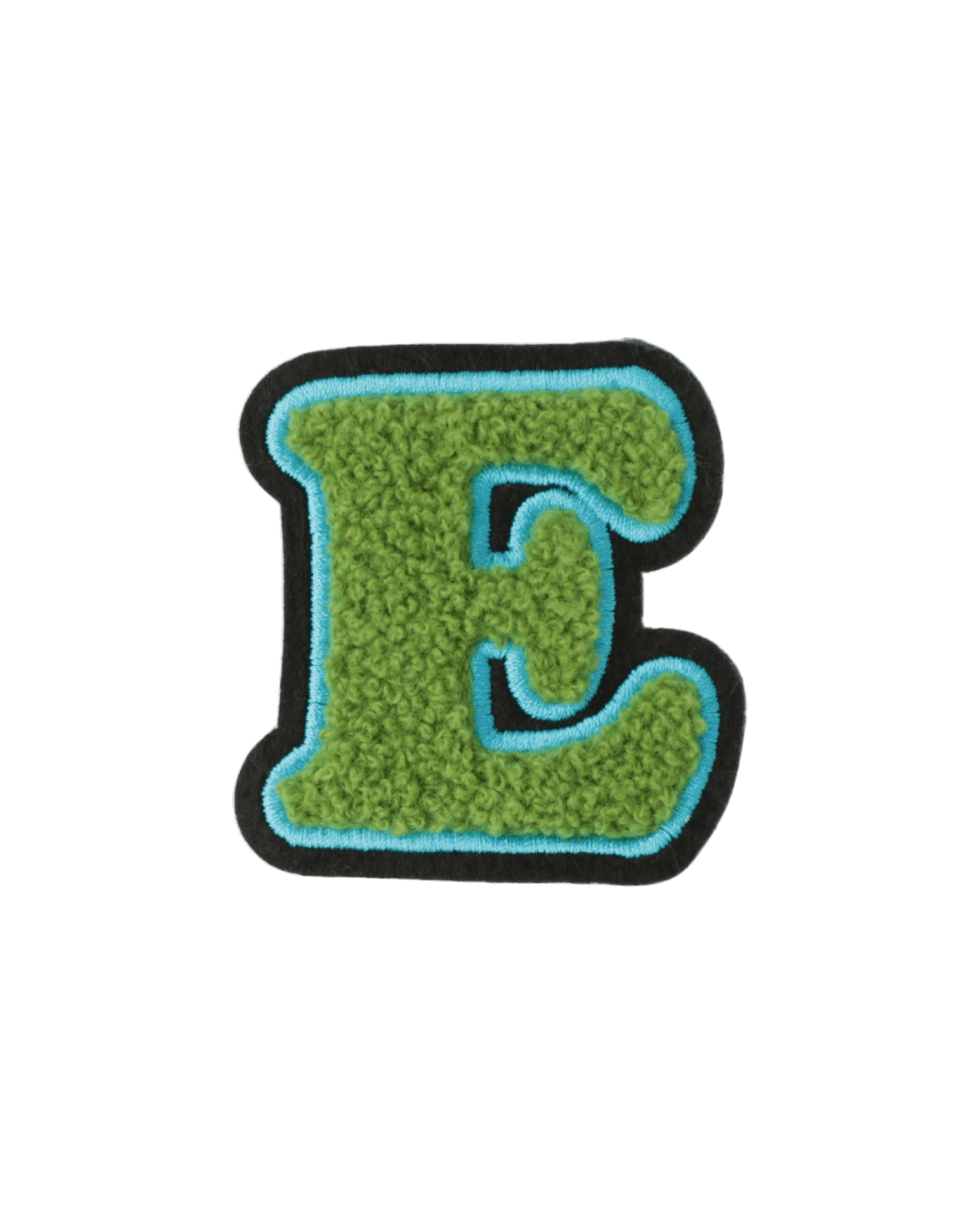 E Green Chenille Varsity Letter Patch - Large - American Deadstock