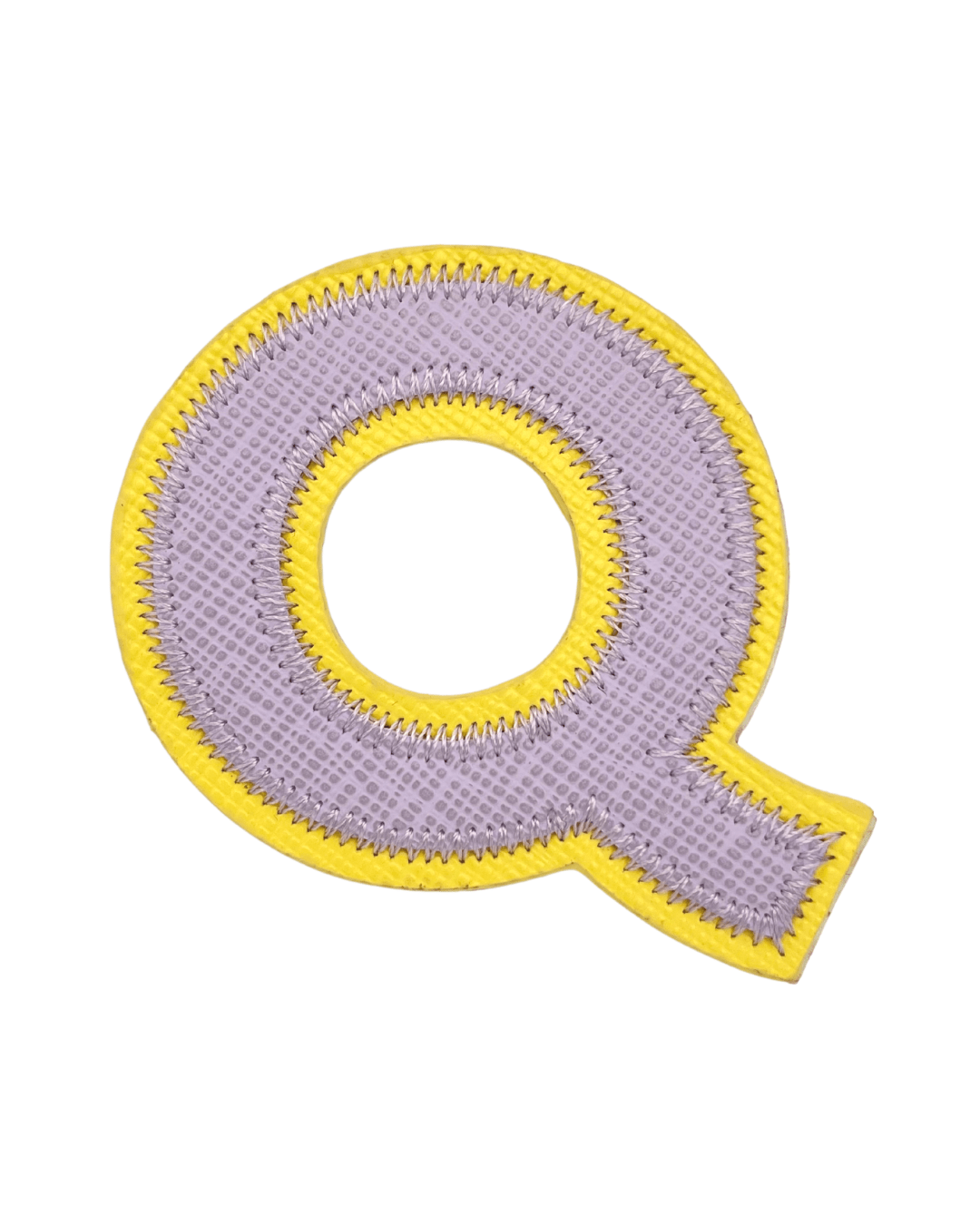 Purple + Yellow Vegan Leather Letter Patches - American Deadstock