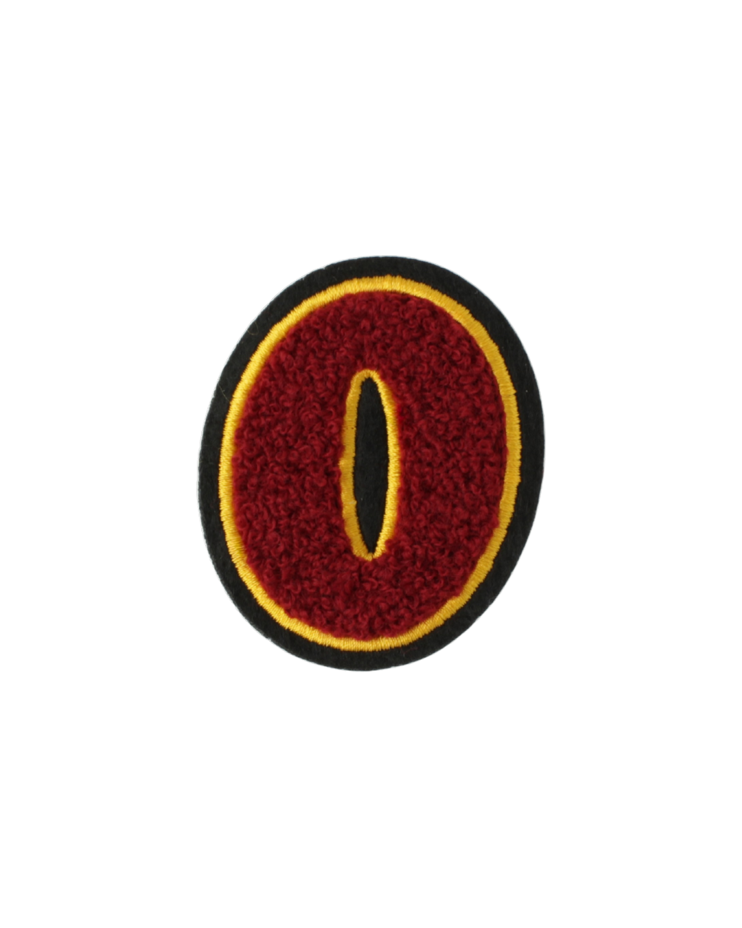 0 Maroon Chenille Varsity Number Patch