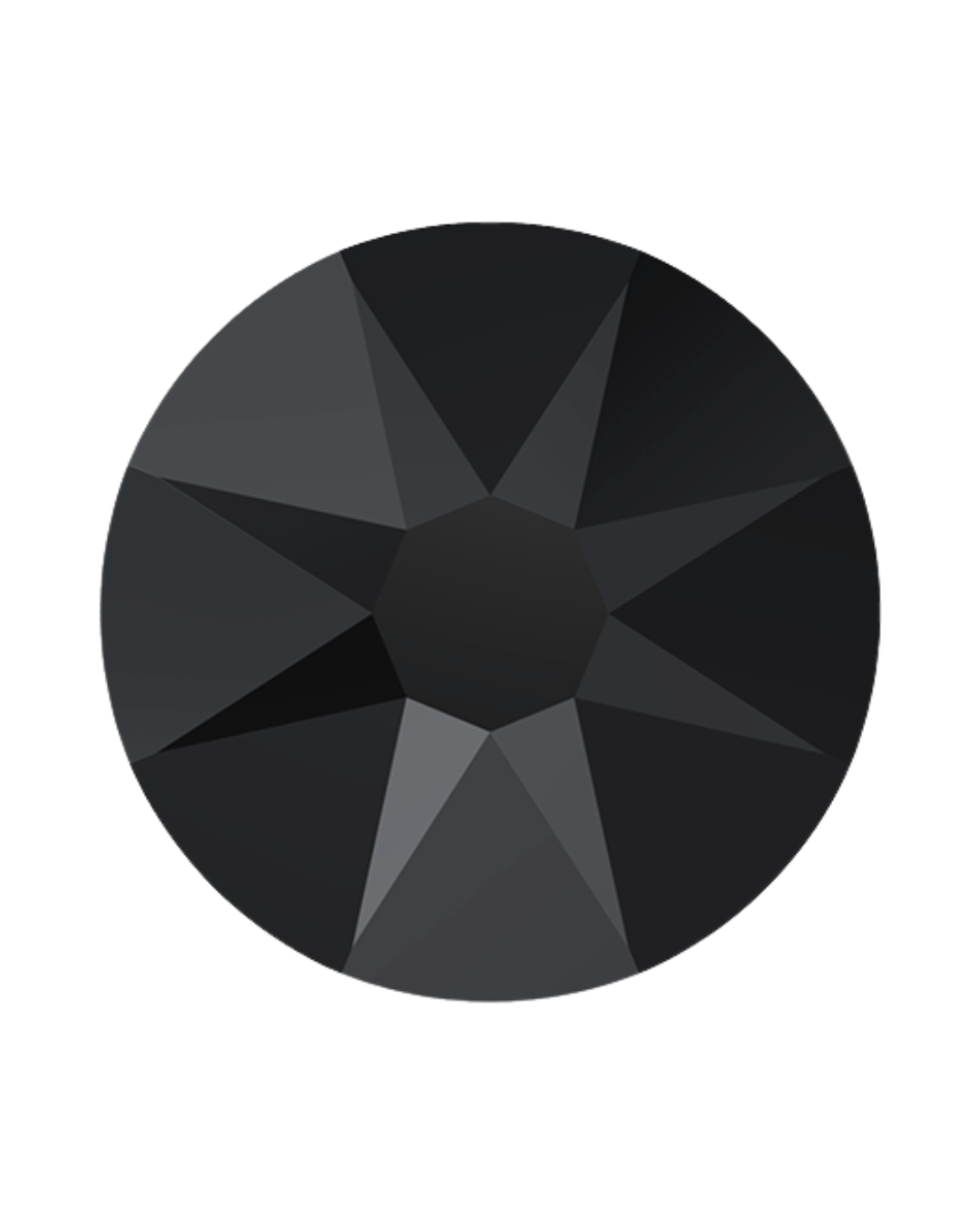 SS12 Jet Black 2088 Xirius Rose Flatback Crystals - 1440pc
