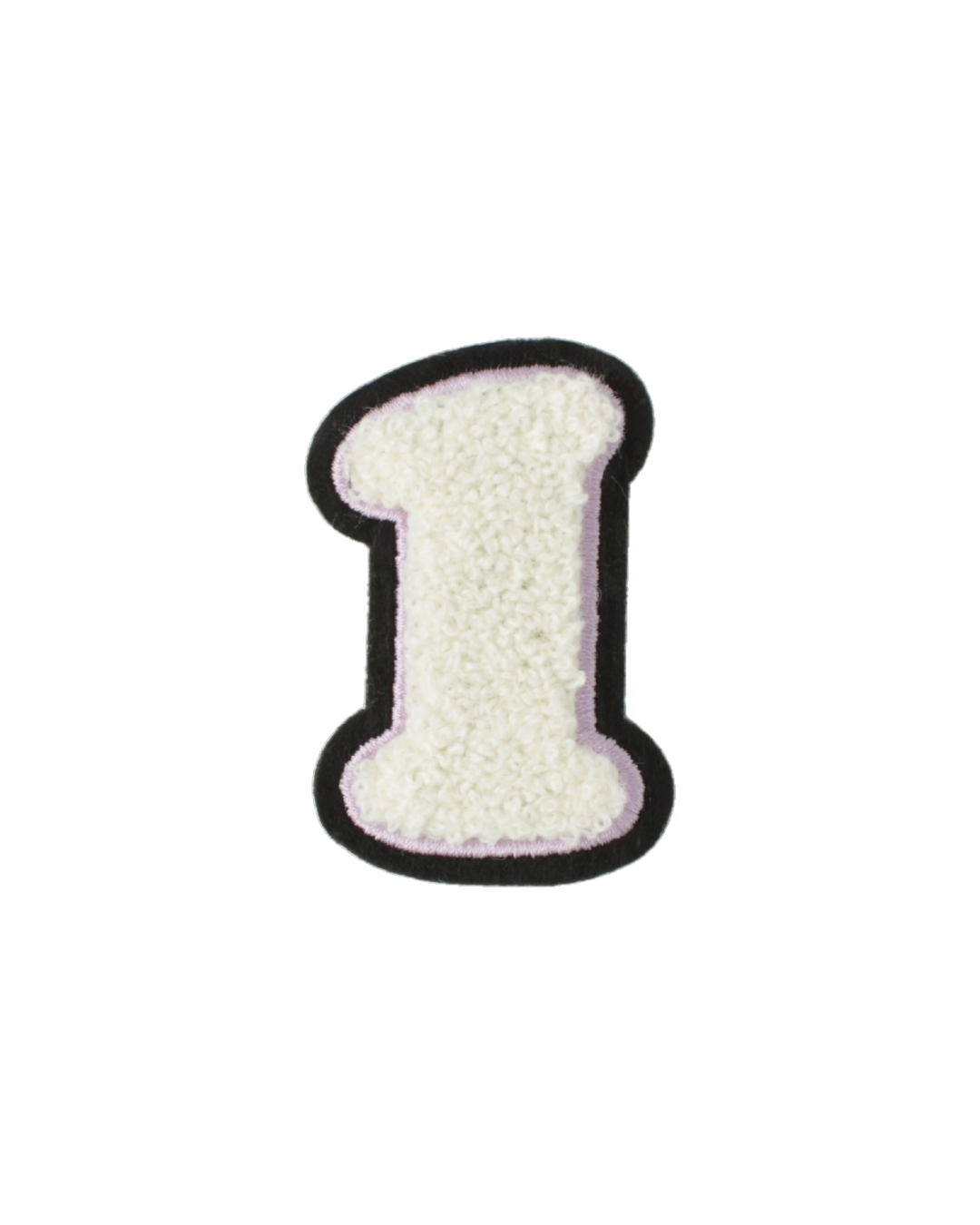 1 White Chenille Varsity Number Patch