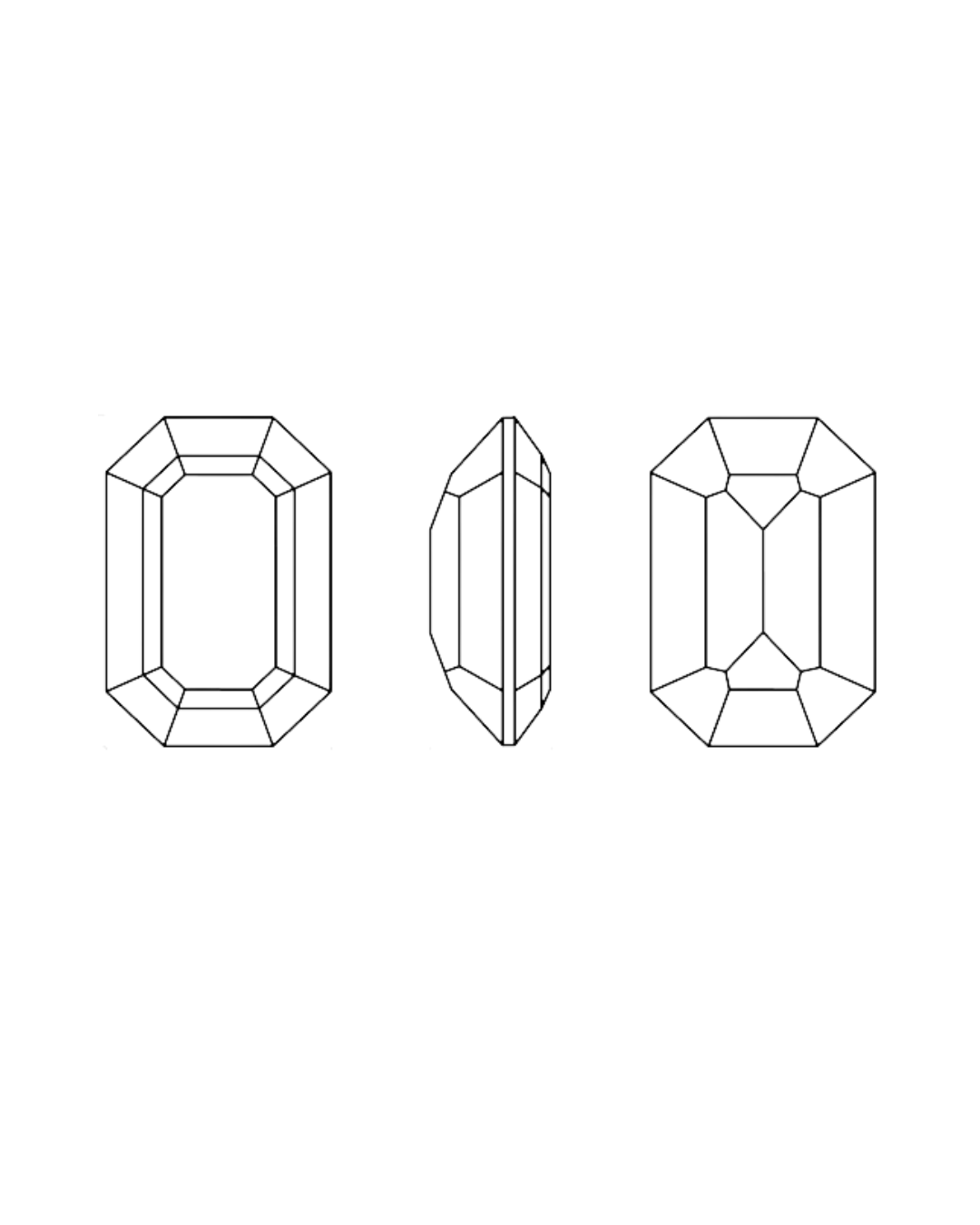 14x10mm Crystal Dorado 4610 Octagon Faceted Fancy Stones - 144pc