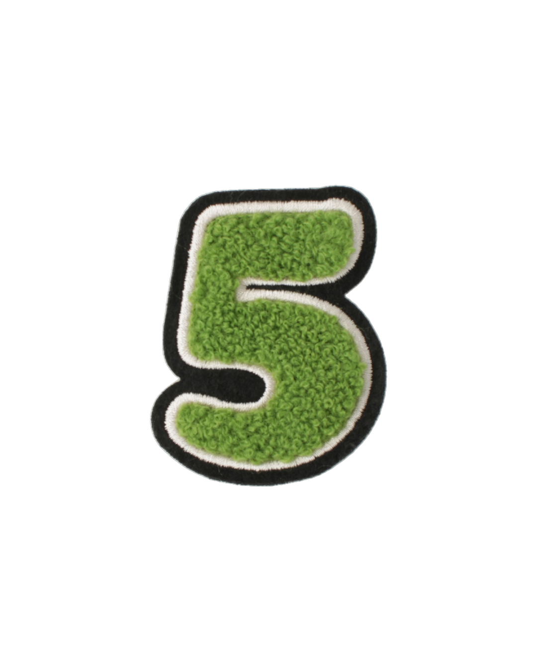 5 Green Chenille Varsity Number Patch