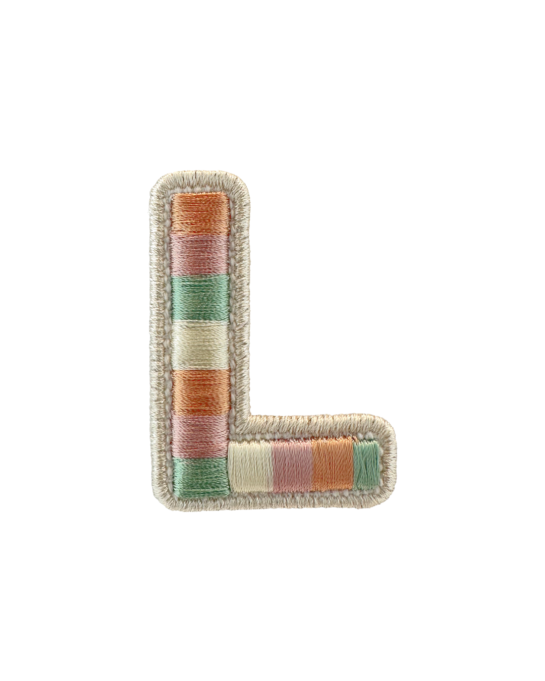 Rolled Embroidery Letter Patch