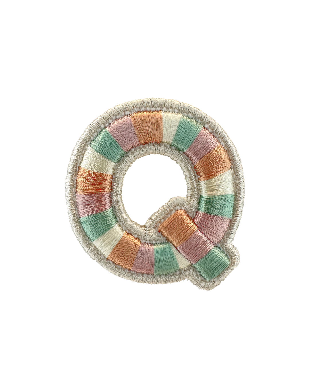 Rolled Embroidery Letter Patch