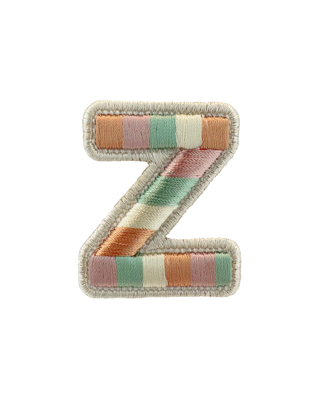 Rolled Embroidery Letter Patch