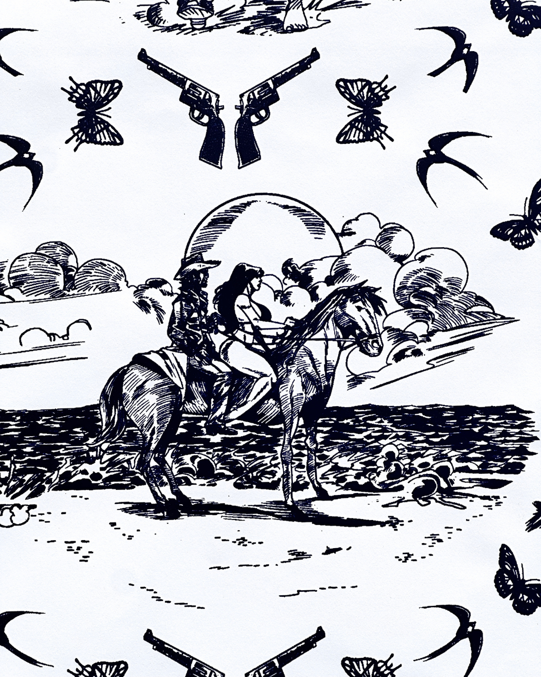 Sassy Toile Wallpaper