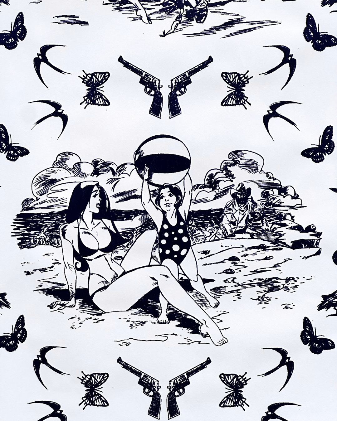 Sassy Toile Wallpaper