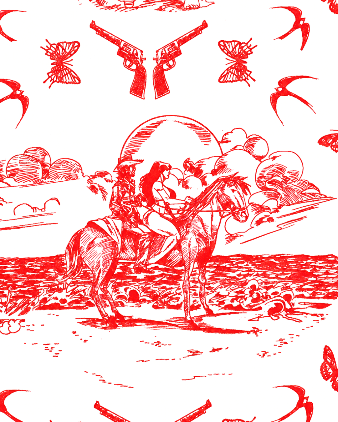 Sassy Toile Wallpaper