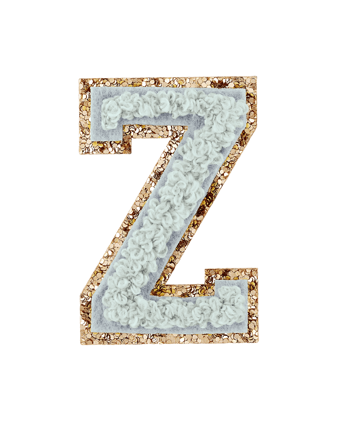 Stoney Clover Lane Storm Gray Glitter Varsity Letter Patch