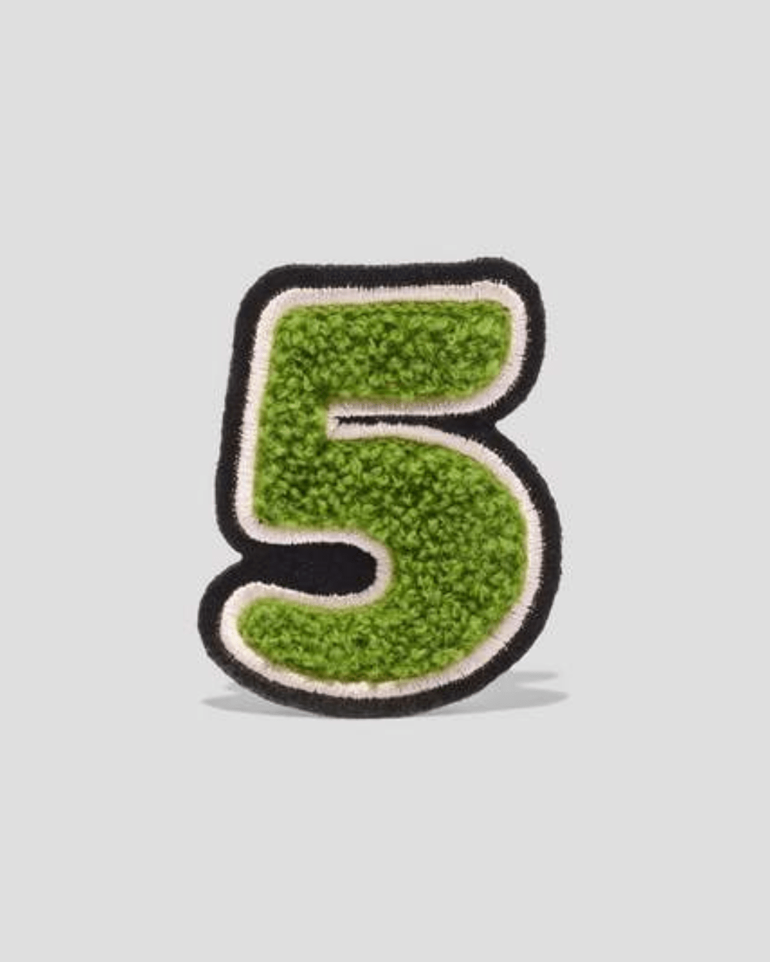 5 Green Chenille Varsity Number Patch - American Deadstock