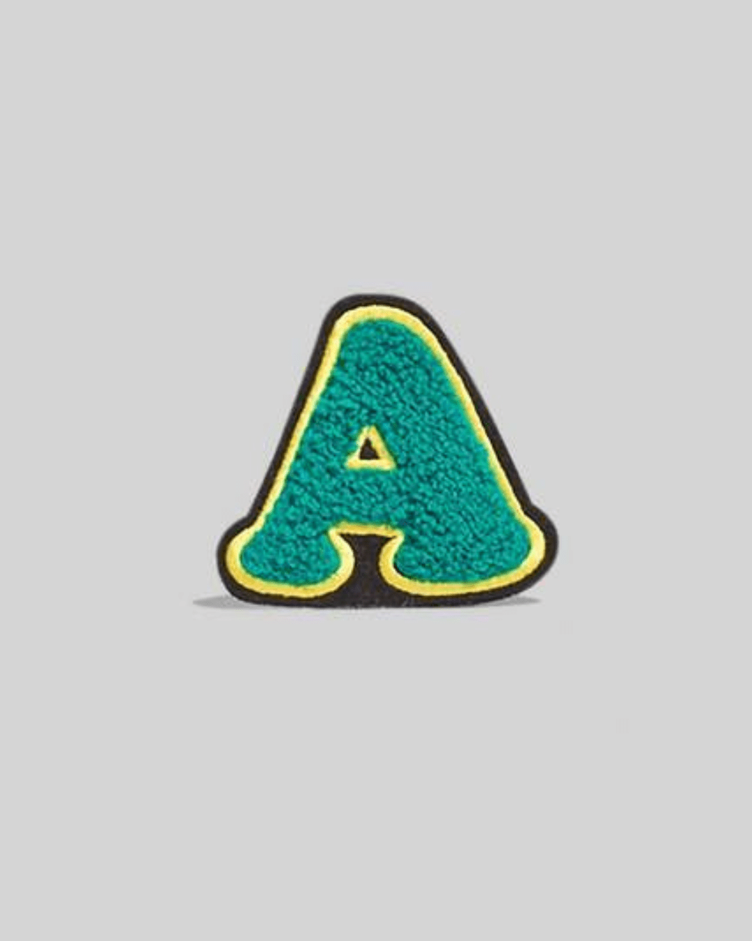 A Turquoise Chenille Varsity Letter Patch - Small - American Deadstock