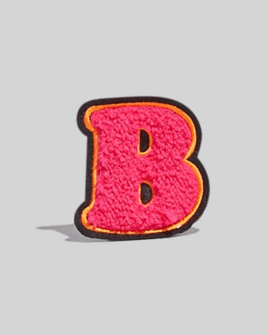 B Coral Chenille Varsity Letter Patch - Large - American Deadstock