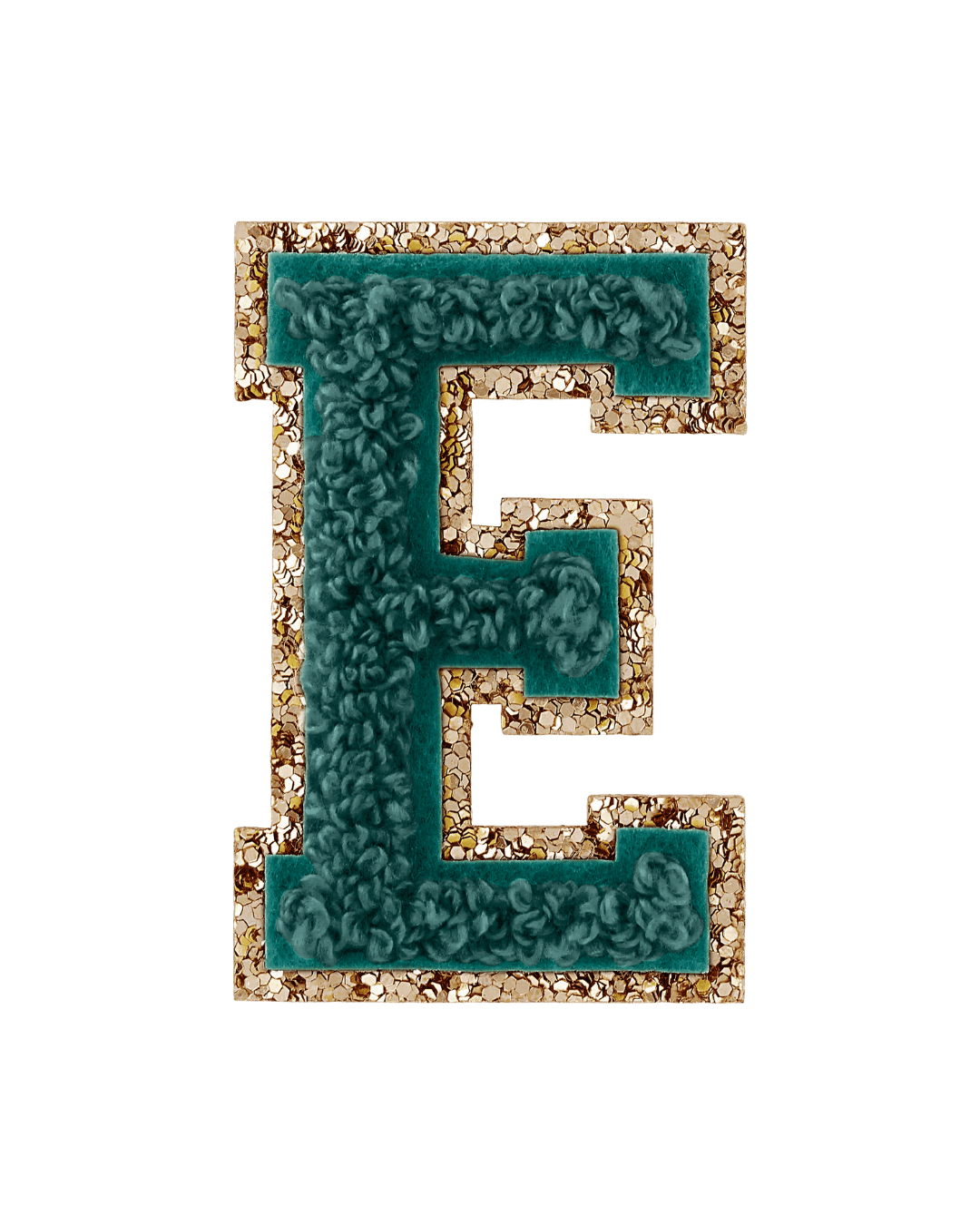 Forest Green Glitter Varsity Letter Patches - American Deadstock
