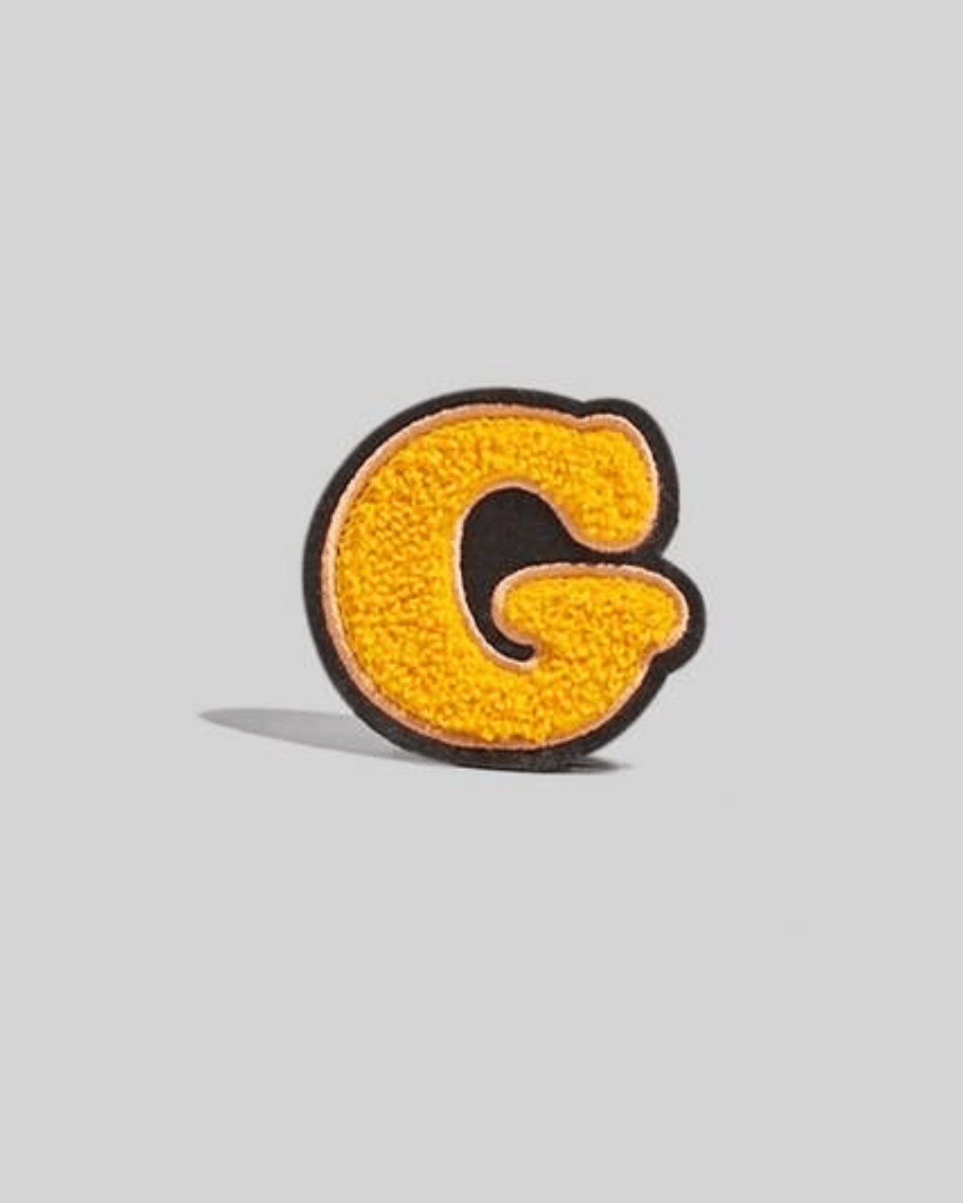 G Gold Chenille Varsity Letter Patch - Small - American Deadstock