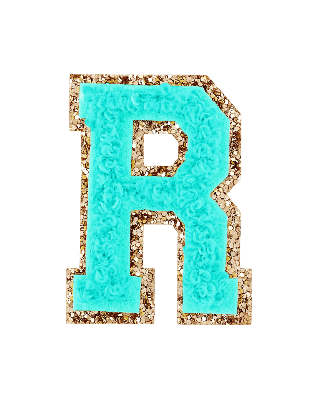 Laguna Green Glitter Varsity Letter Patches - American Deadstock