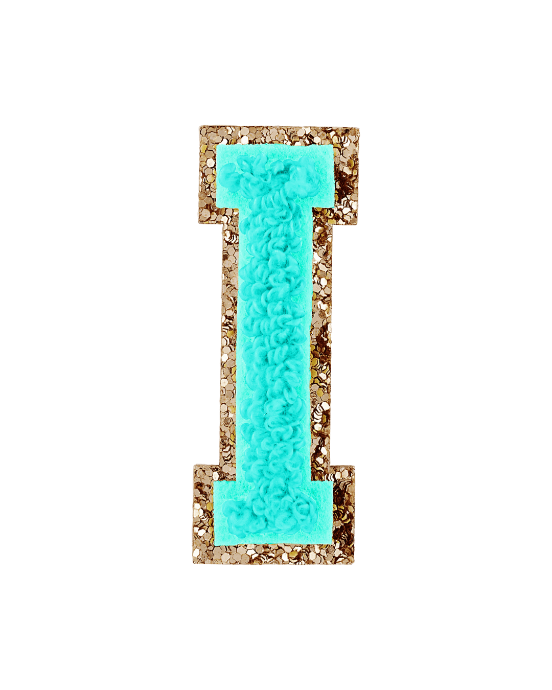 Laguna Green Glitter Varsity Letter Patches - American Deadstock