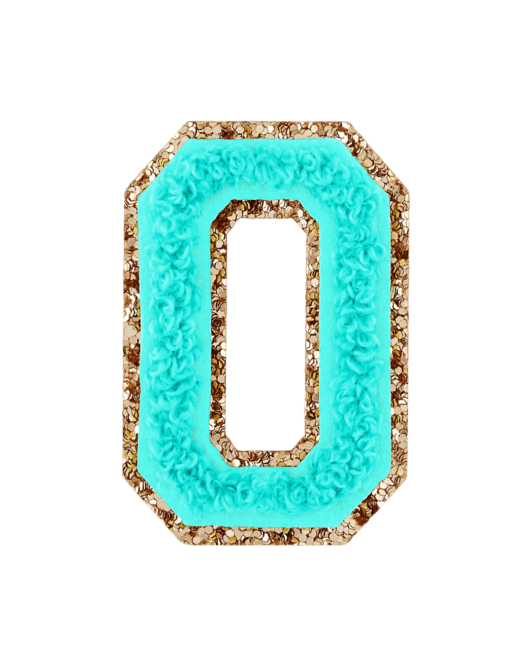 Laguna Green Glitter Varsity Letter Patches - American Deadstock