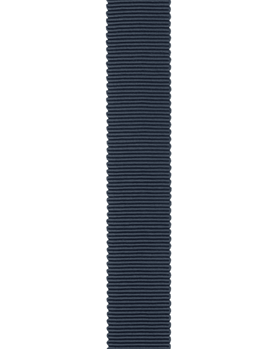 Dark navy grosgrain ribbon strip with ribbed texture against a white background
