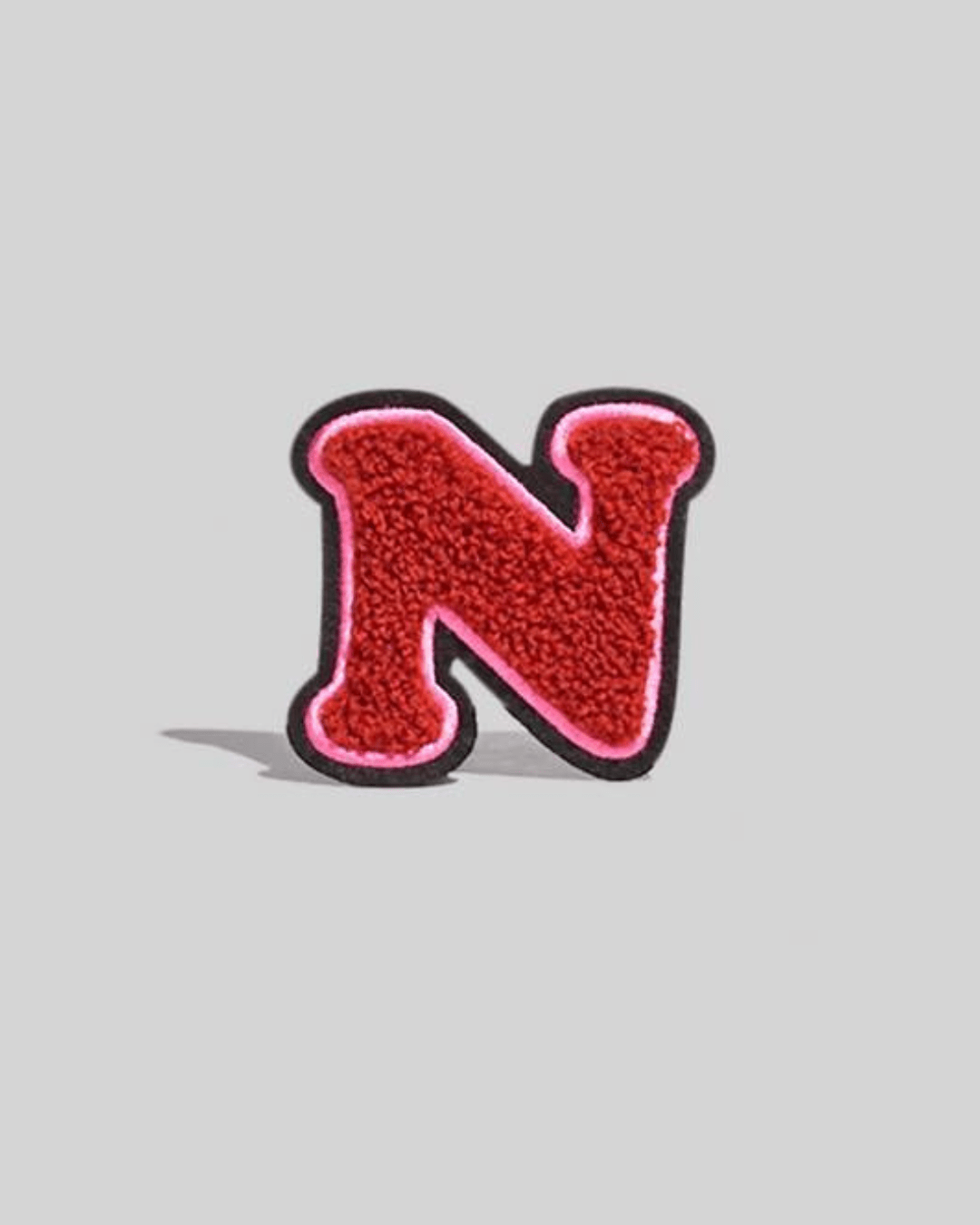 N Maroon Chenille Varsity Letter Patch - Small - American Deadstock