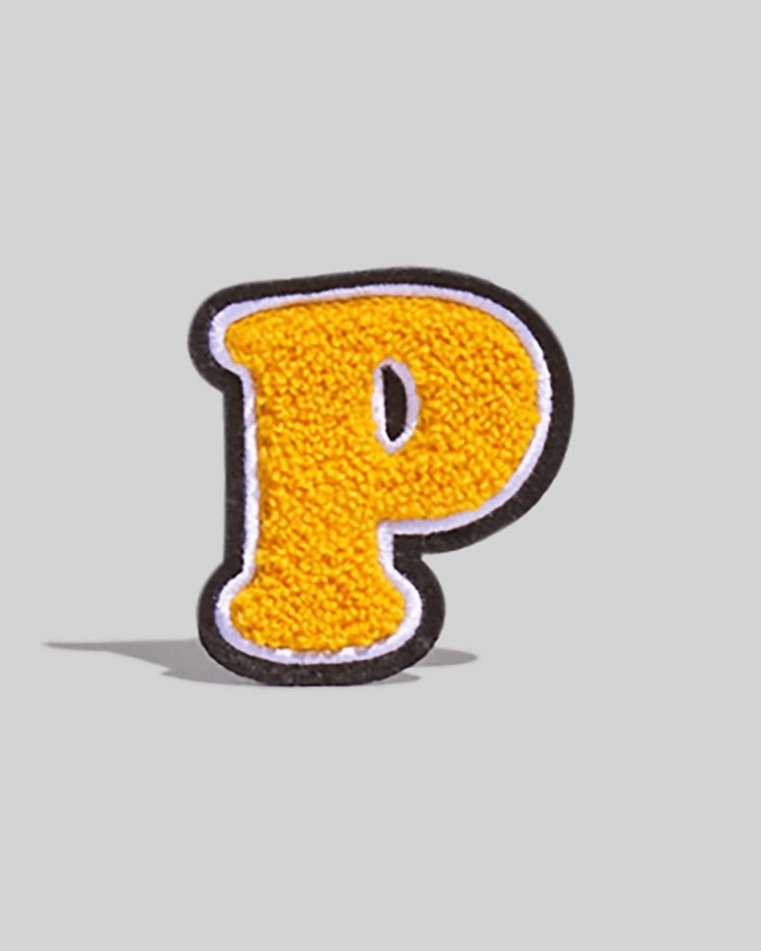 P Gold Chenille Varsity Letter Patch - Large - American Deadstock