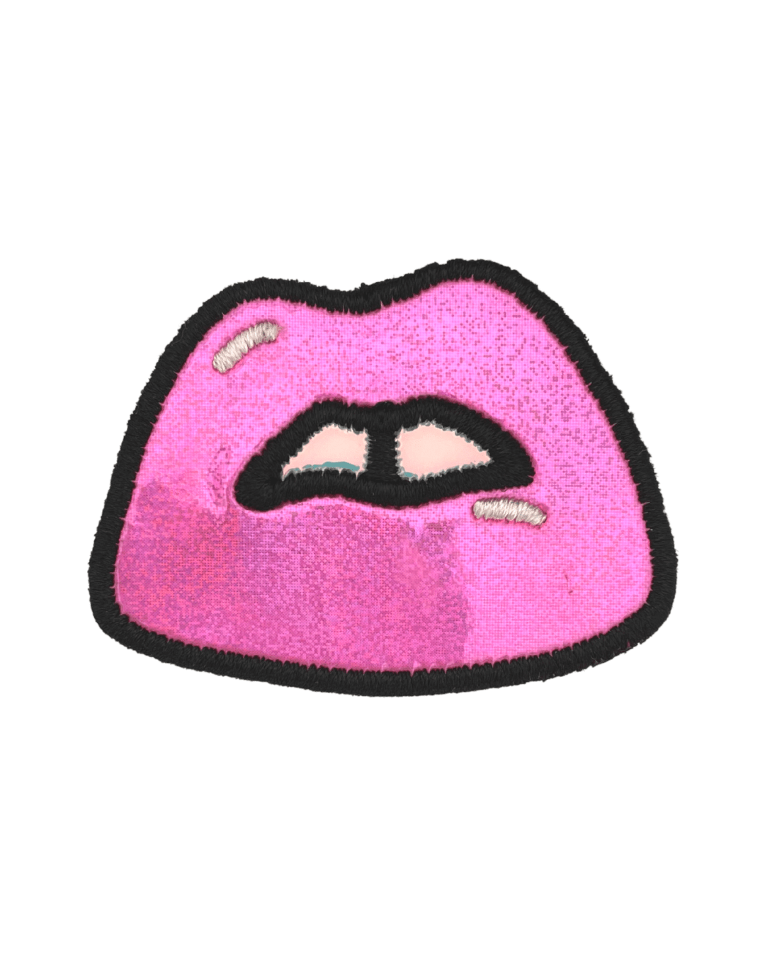 Pink Glitter Lips Sticker Patch - American Deadstock