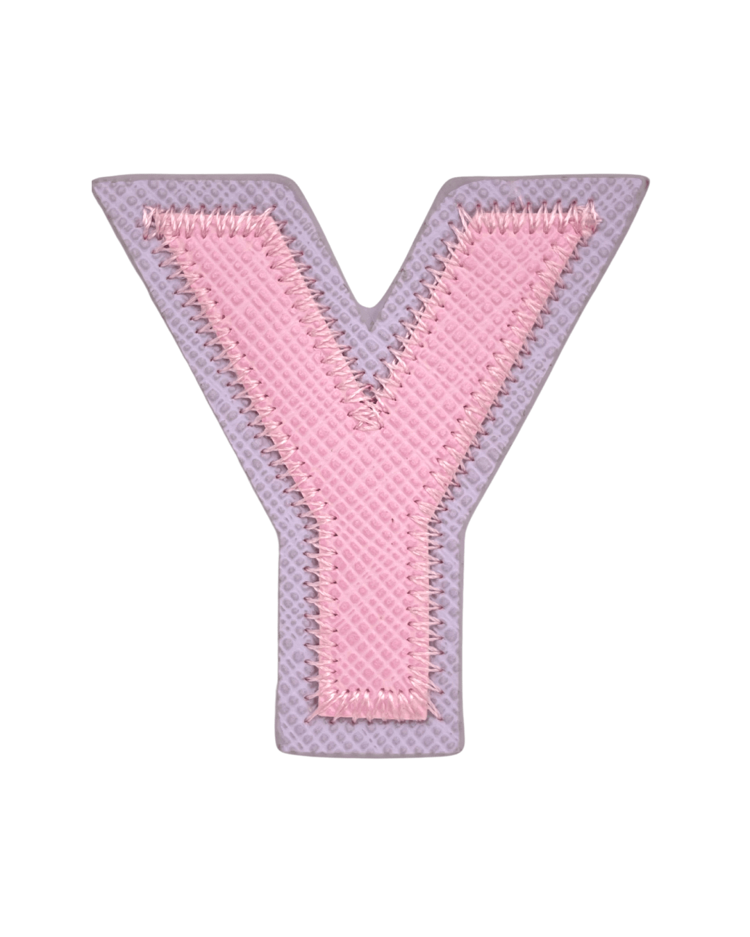 Pink + Purple Vegan Leather Letter Patches - American Deadstock