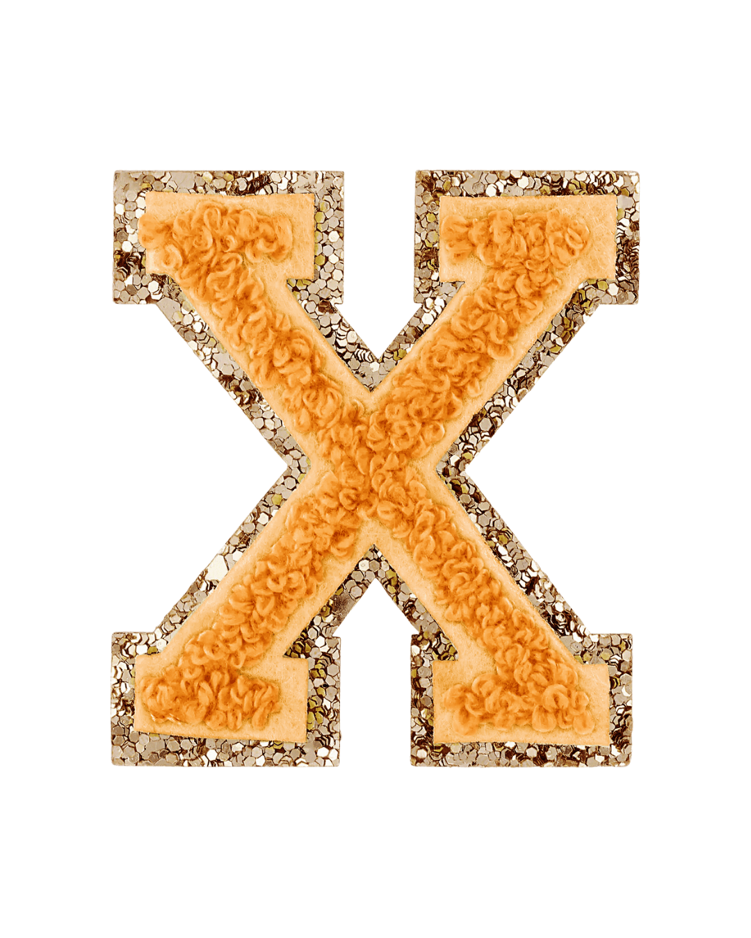Pumpkin Spice Glitter Varsity Letter Patches - American Deadstock