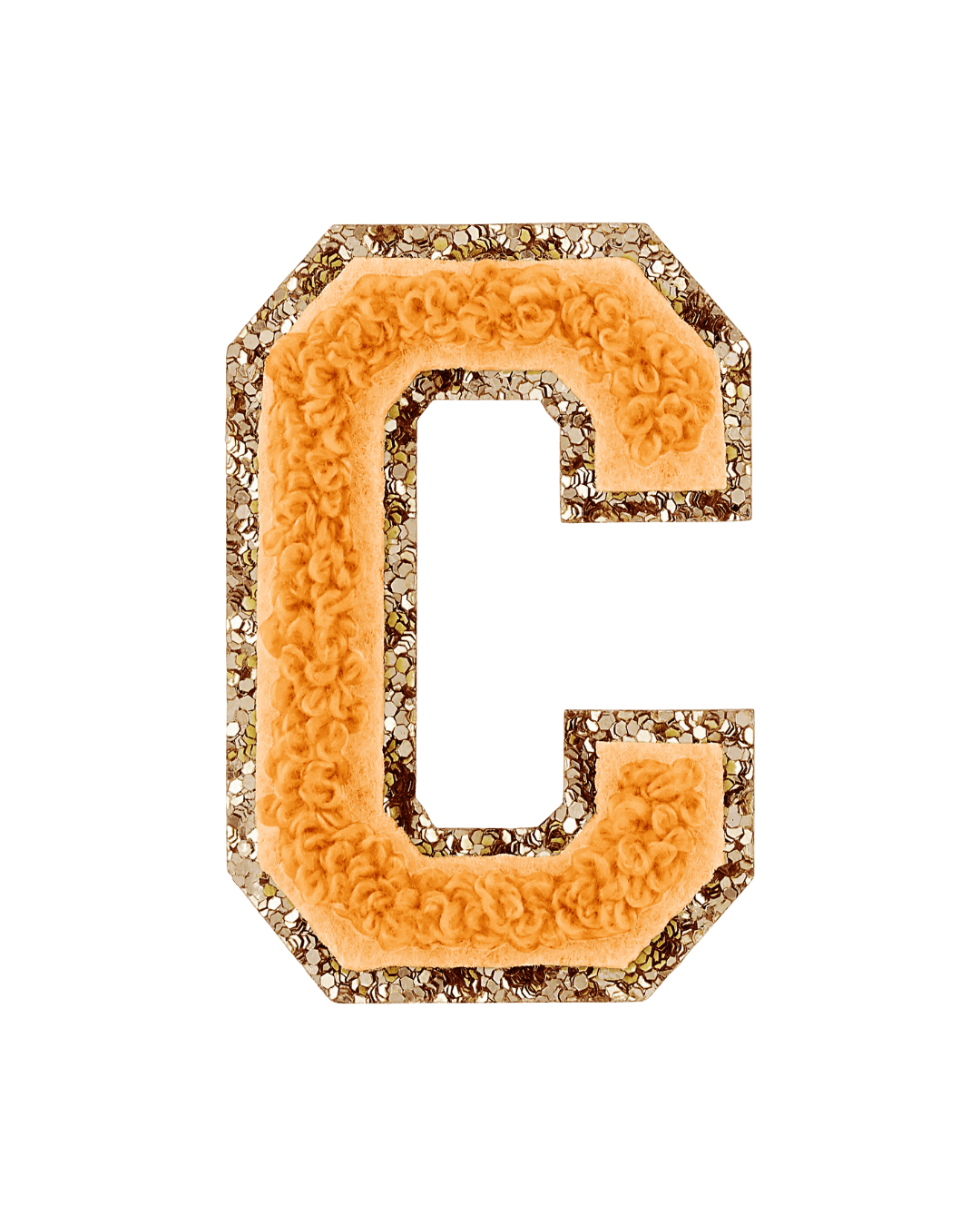 Pumpkin Spice Glitter Varsity Letter Patches - American Deadstock