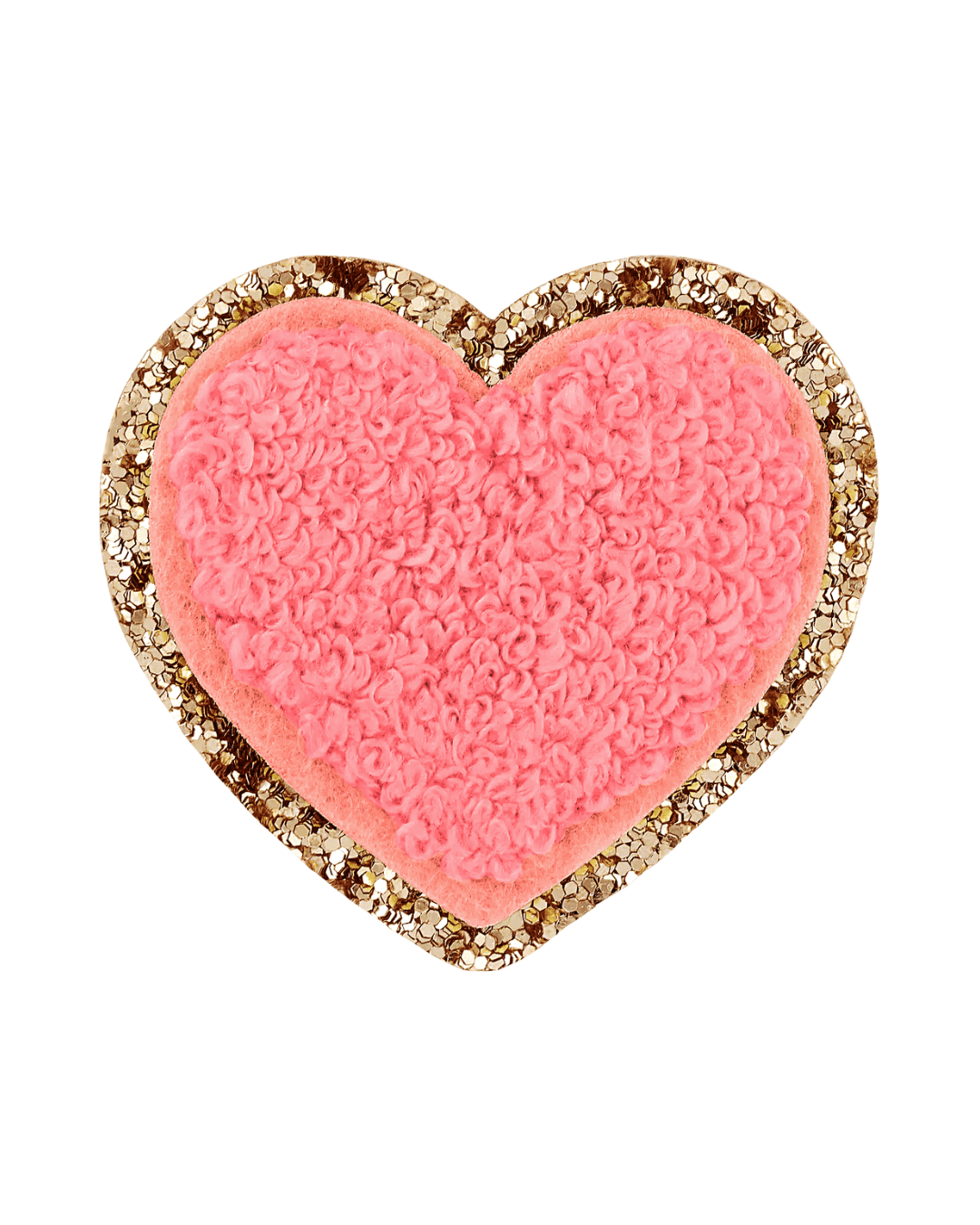 Ripe Peach Glitter Varsity Letter Patches - American Deadstock