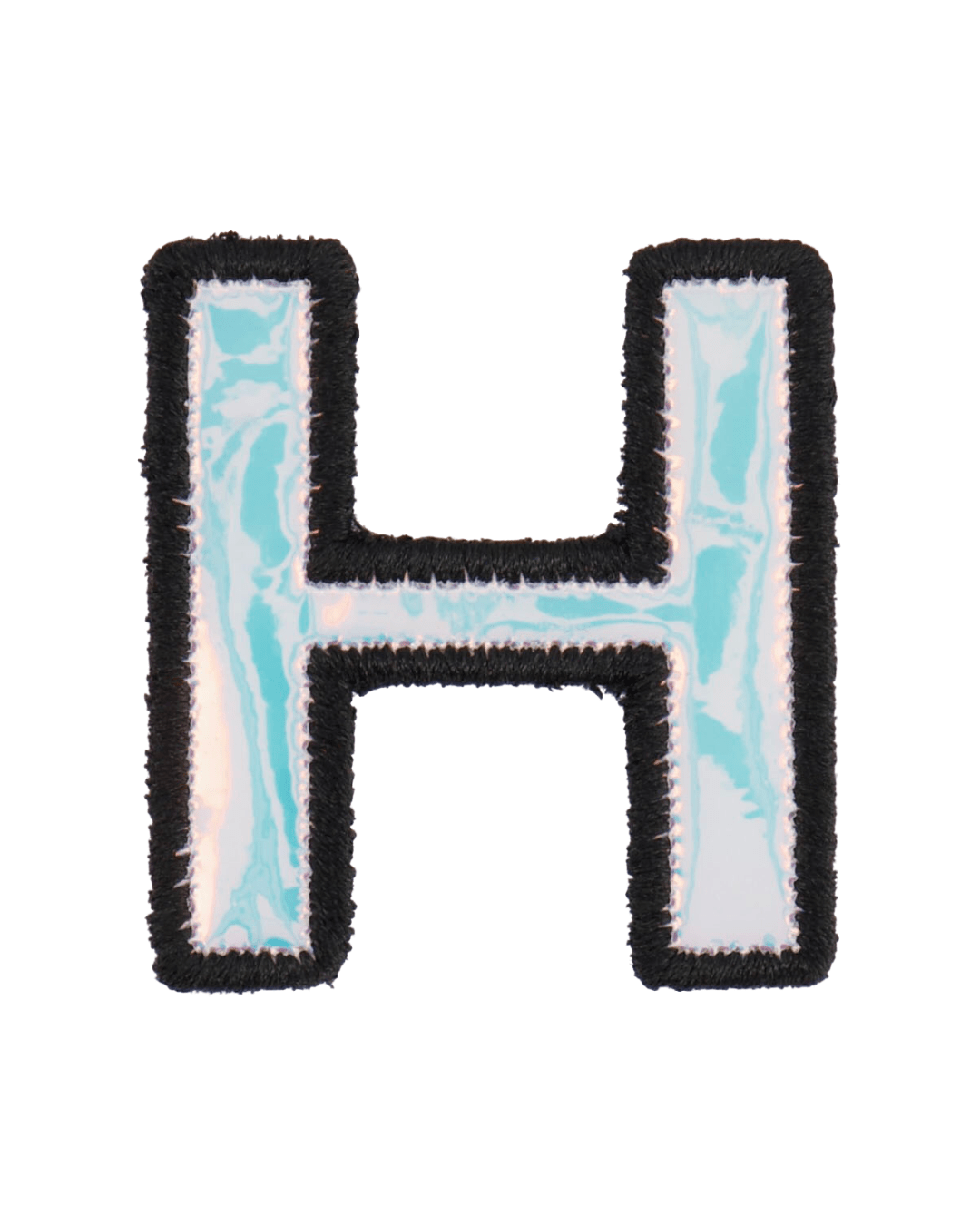 Silver Holographic Letter Patch - American Deadstock