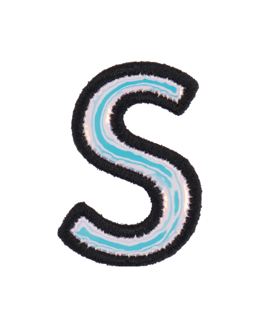 Silver Holographic Letter Patch - American Deadstock