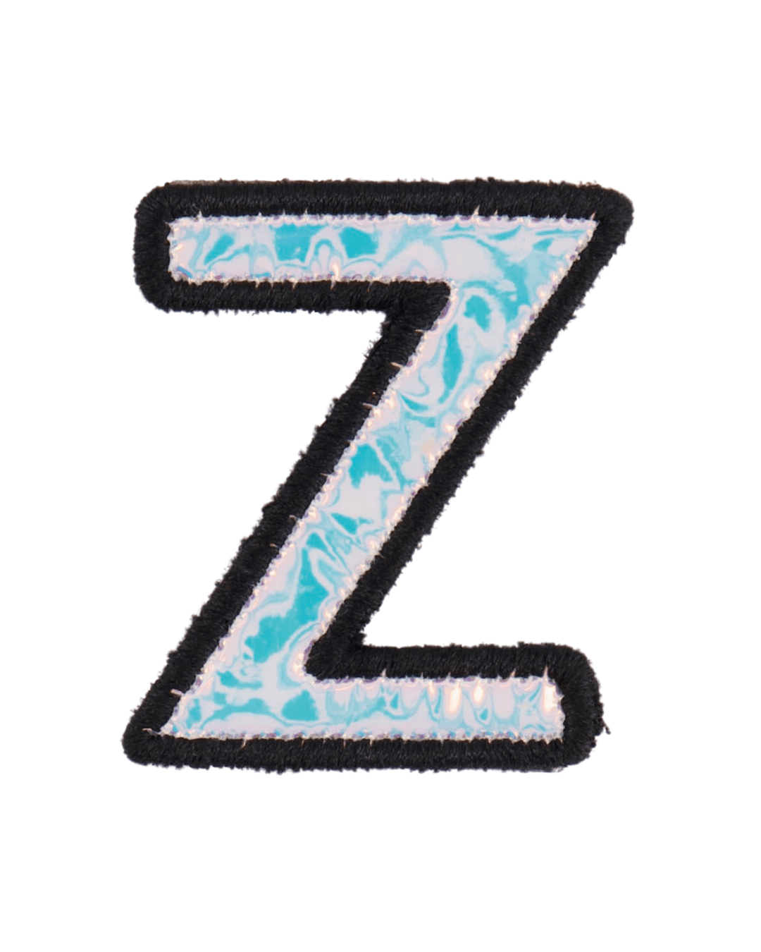 Silver Holographic Letter Patch - American Deadstock