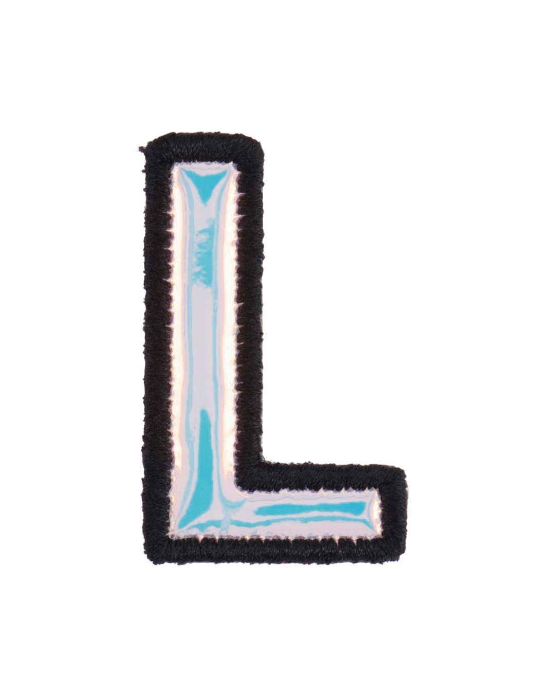 Silver Holographic Letter Patch - American Deadstock