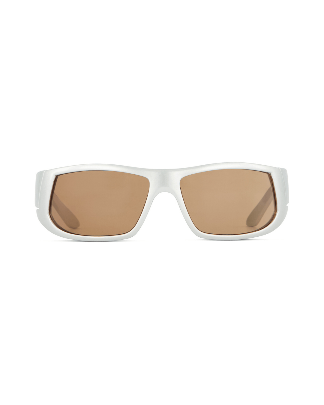Silver Sport Shield Sunglasses - American Deadstock