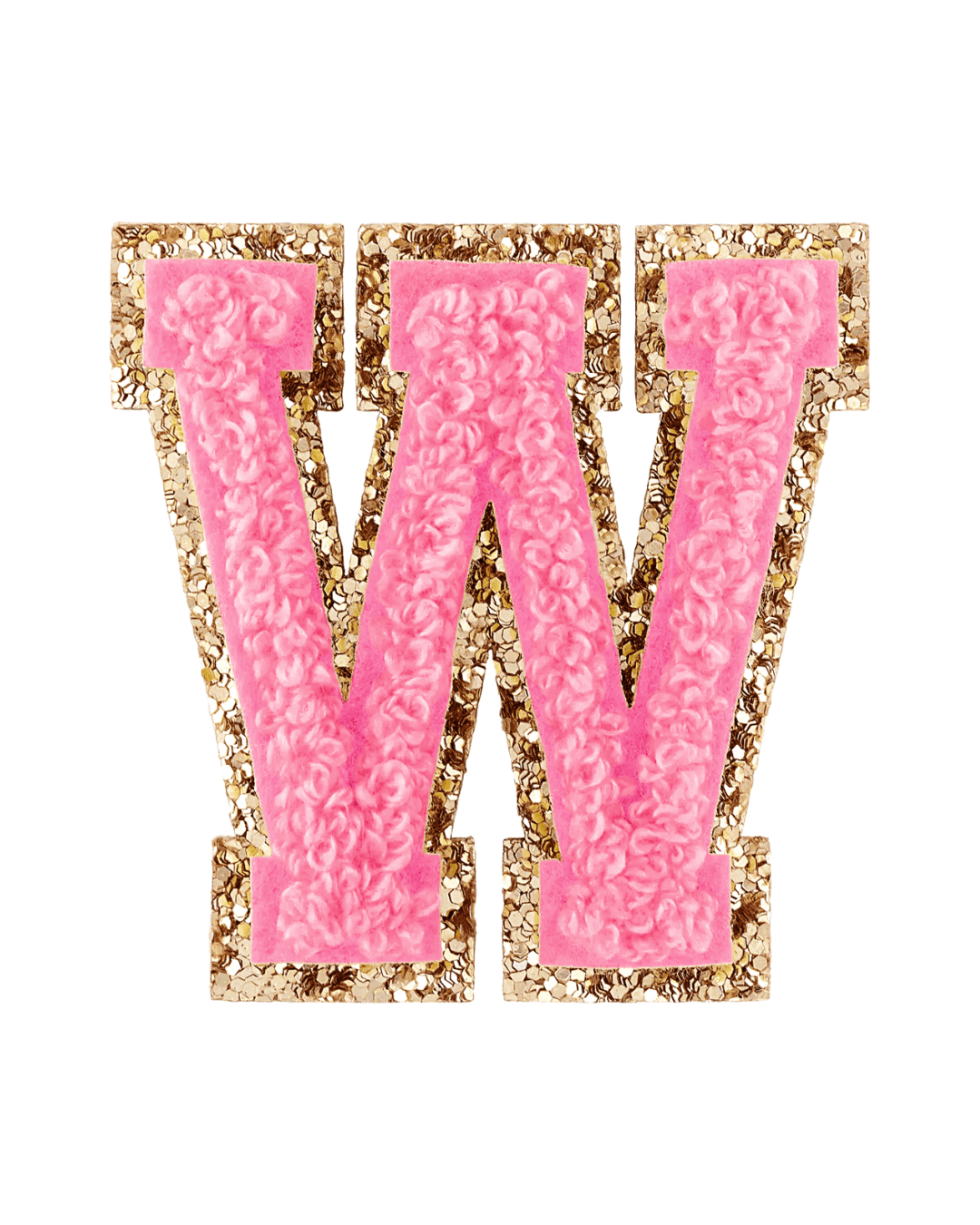 Stoney Clover Lane Guava Pink Glitter Varsity Letter Patch