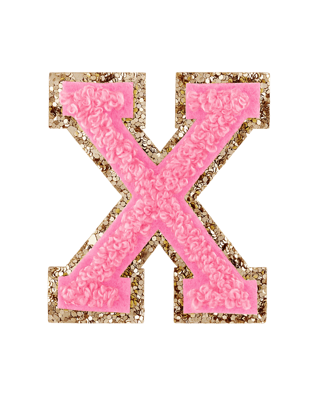 Stoney Clover Lane Guava Pink Glitter Varsity Letter Patch