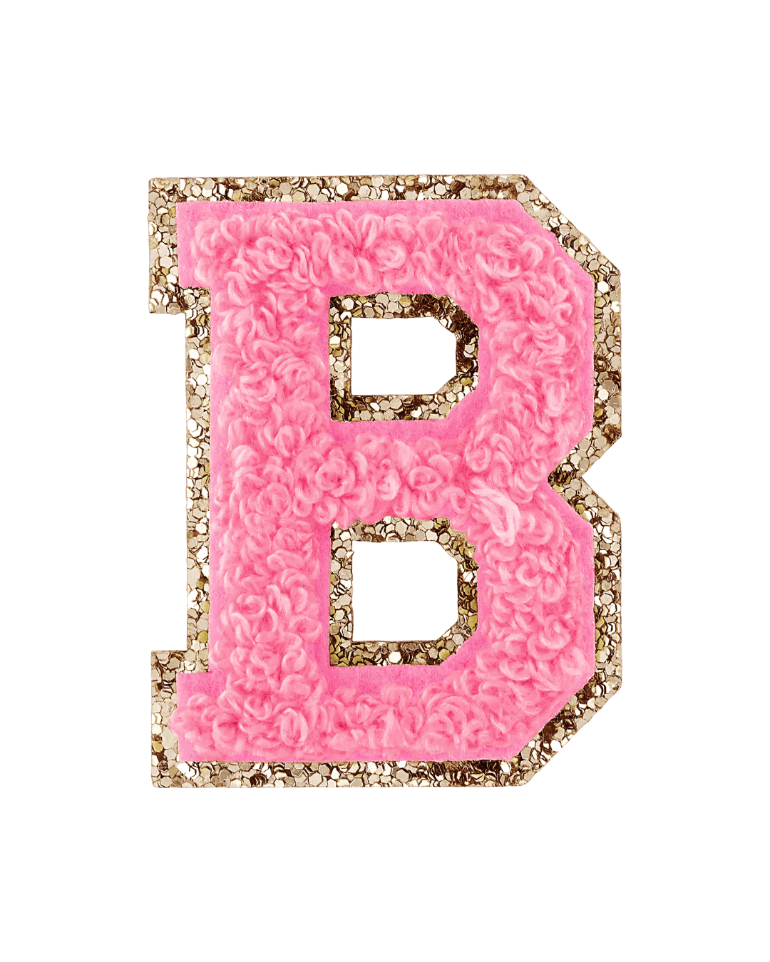 Stoney Clover Lane Guava Pink Glitter Varsity Letter Patch