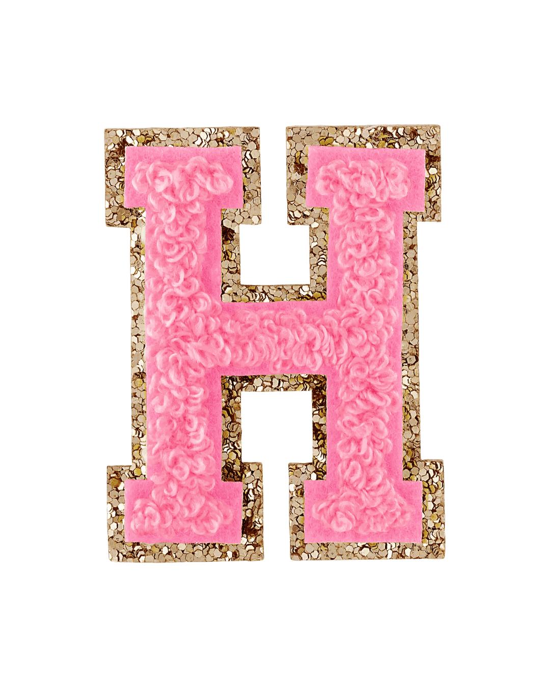Stoney Clover Lane Guava Pink Glitter Varsity Letter Patch