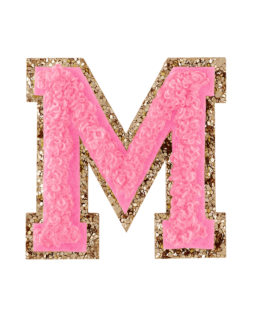 Stoney Clover Lane Guava Pink Glitter Varsity Letter Patch