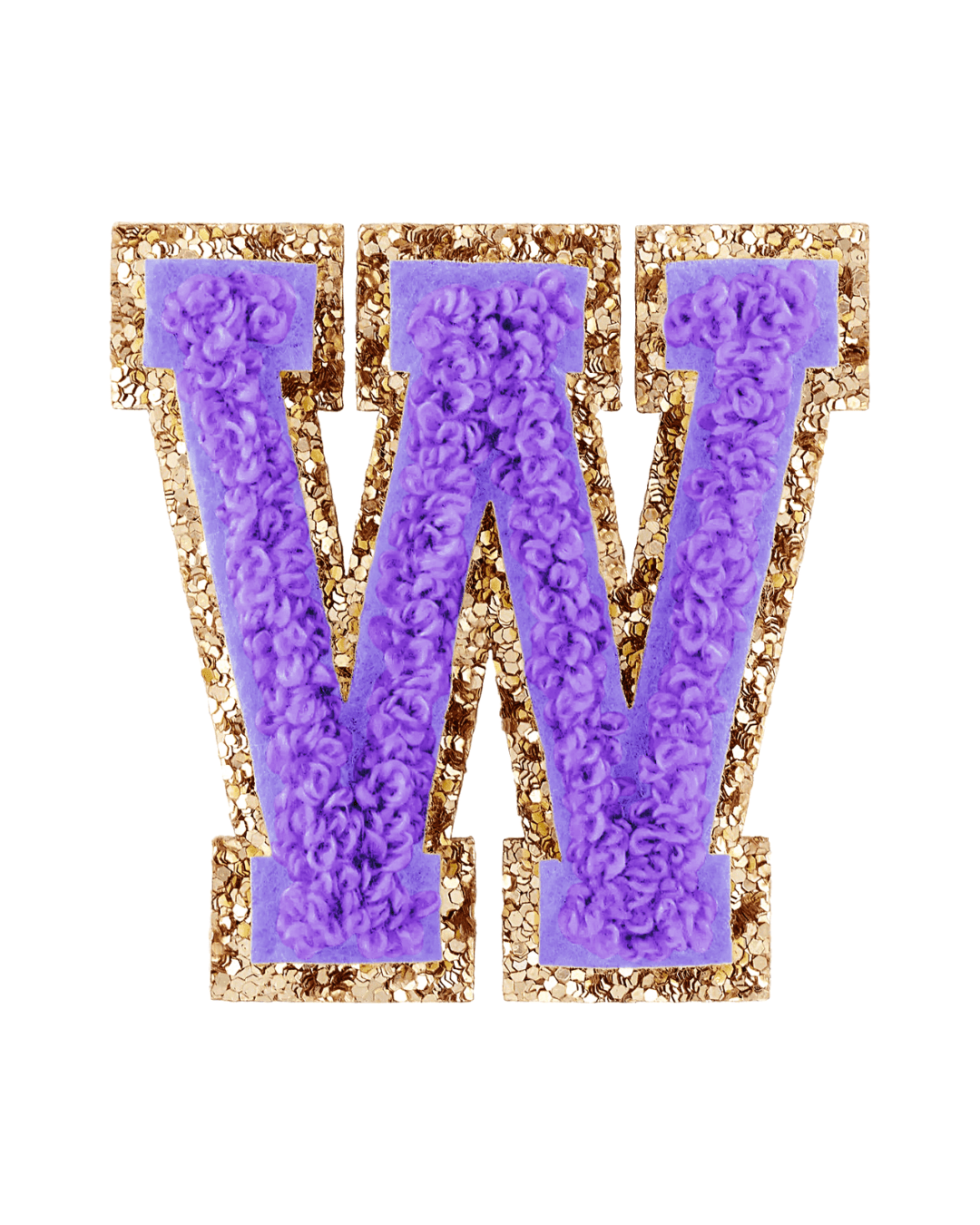 Stoney Clover Lane Lavender Purple Glitter Varsity Letter Patch