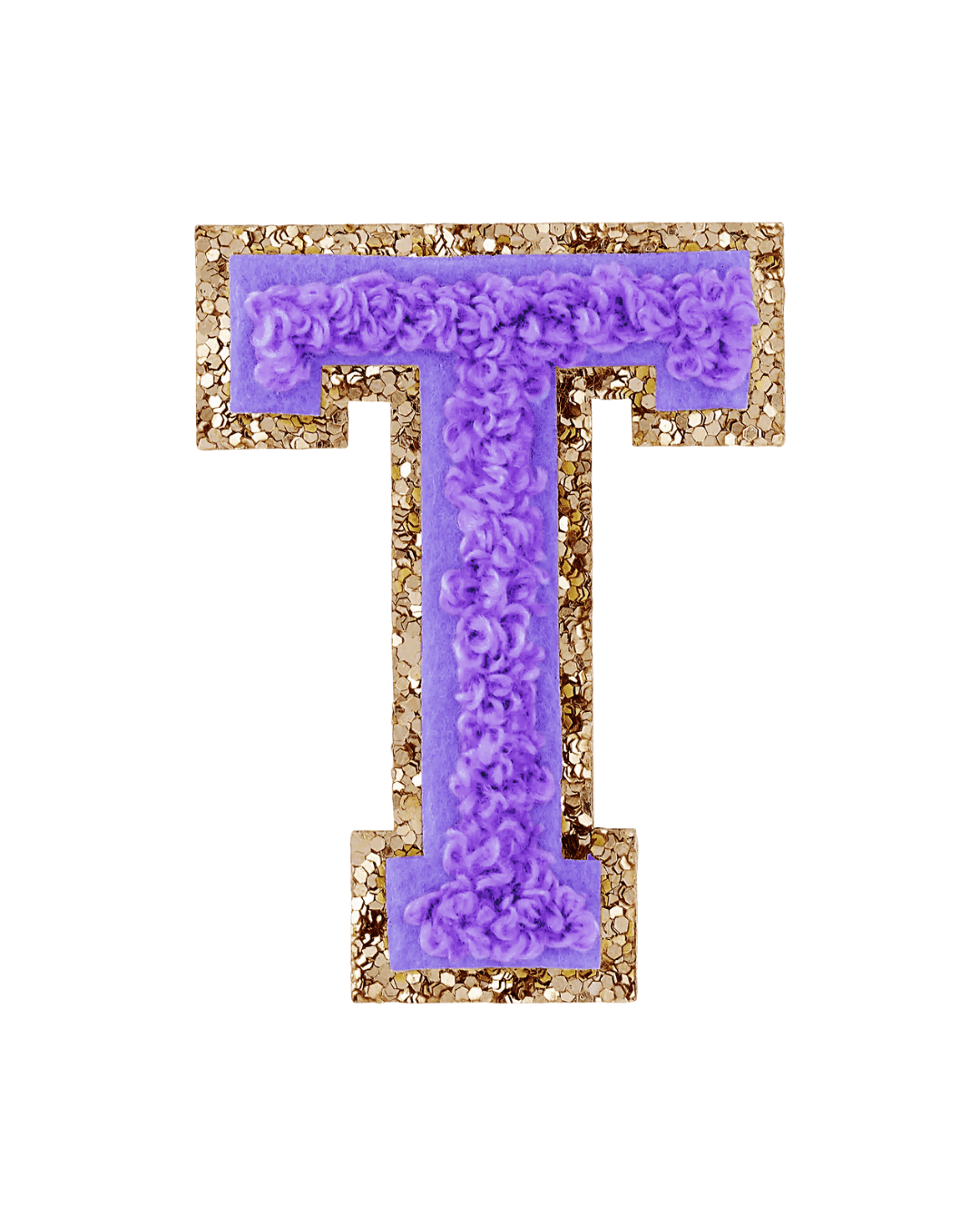 Stoney Clover Lane Lavender Purple Glitter Varsity Letter Patch