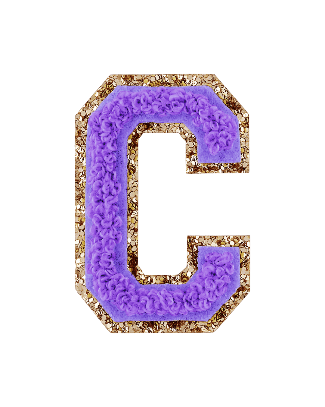 Stoney Clover Lane Lavender Purple Glitter Varsity Letter Patch