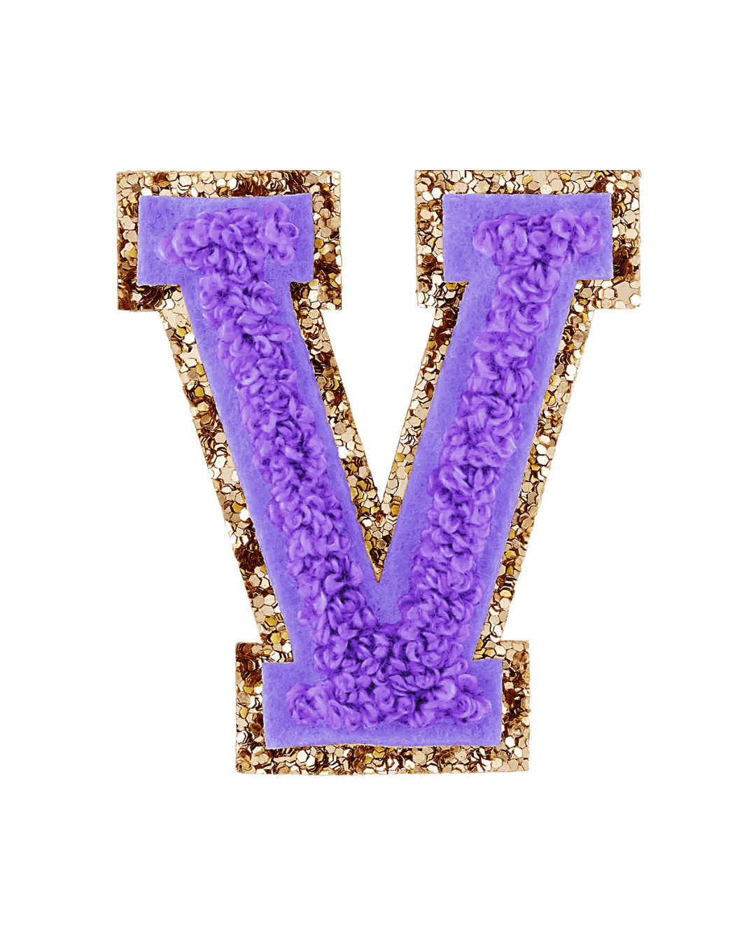 Stoney Clover Lane Lavender Purple Glitter Varsity Letter Patch