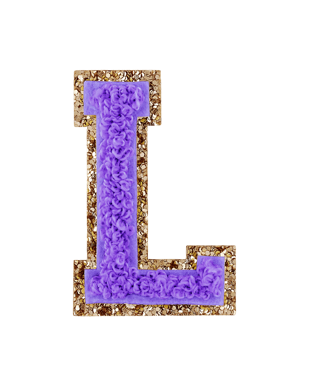 Stoney Clover Lane Lavender Purple Glitter Varsity Letter Patch