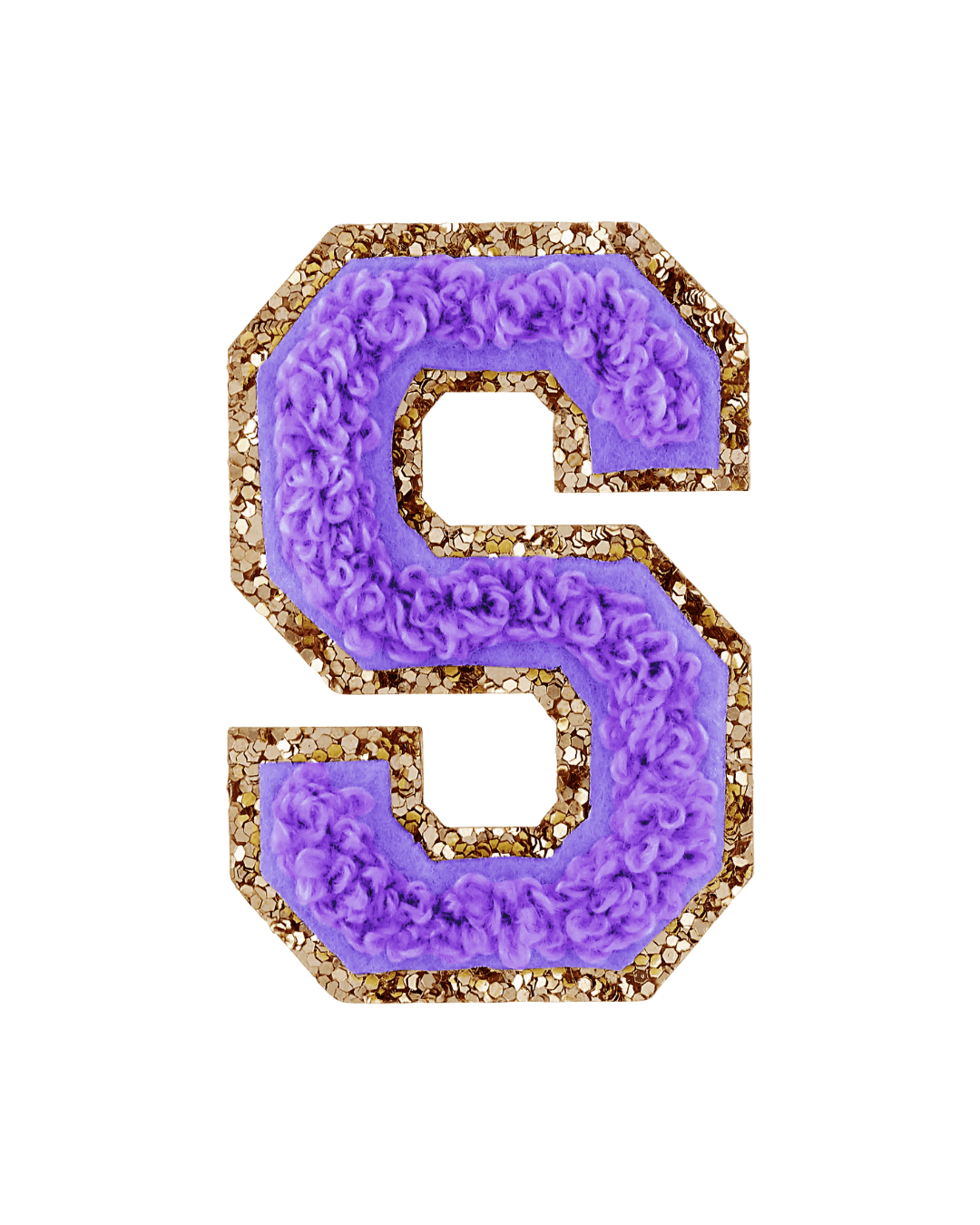 Stoney Clover Lane Lavender Purple Glitter Varsity Letter Patch