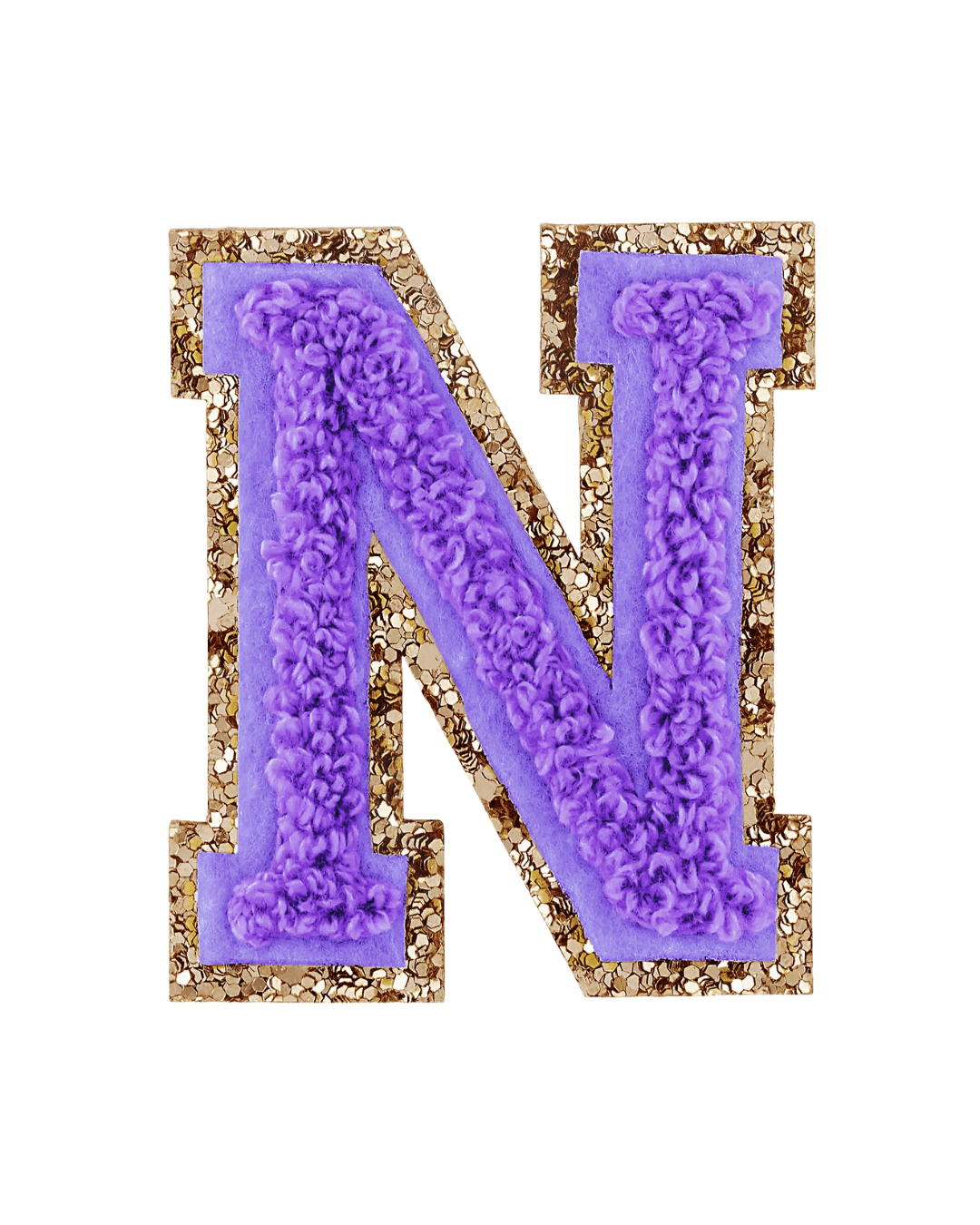Stoney Clover Lane Lavender Purple Glitter Varsity Letter Patch