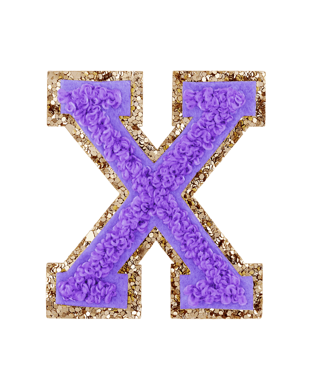 Stoney Clover Lane Lavender Purple Glitter Varsity Letter Patch