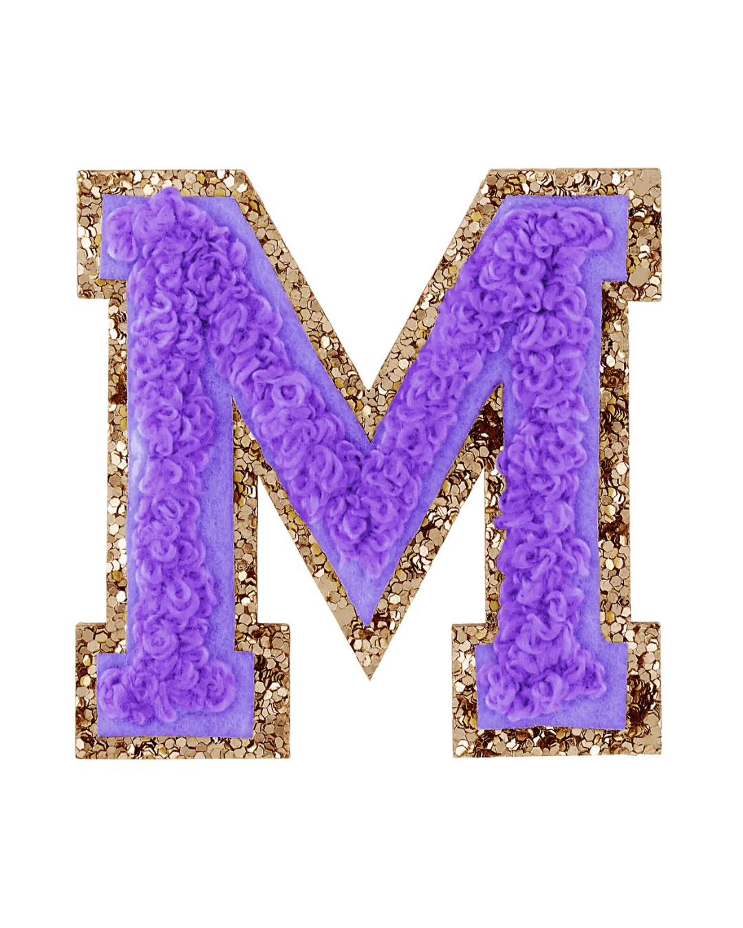 Stoney Clover Lane Lavender Purple Glitter Varsity Letter Patch